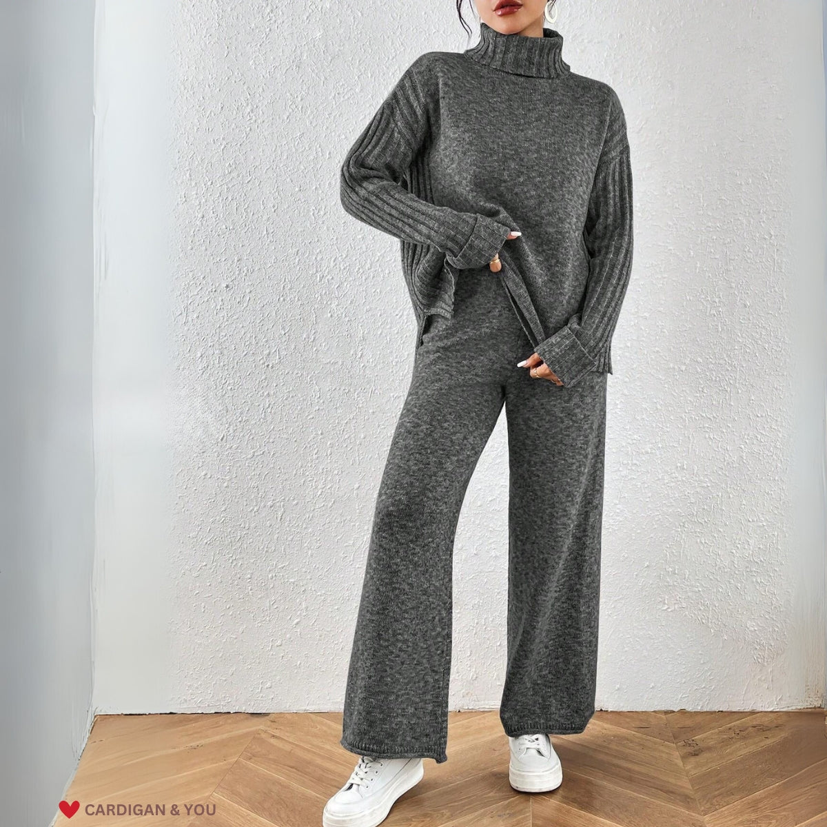 Trendy Women's Winter Greyish Co-ord Set | Ultimate Warmth & Style | Perfect For Winter Wear-06