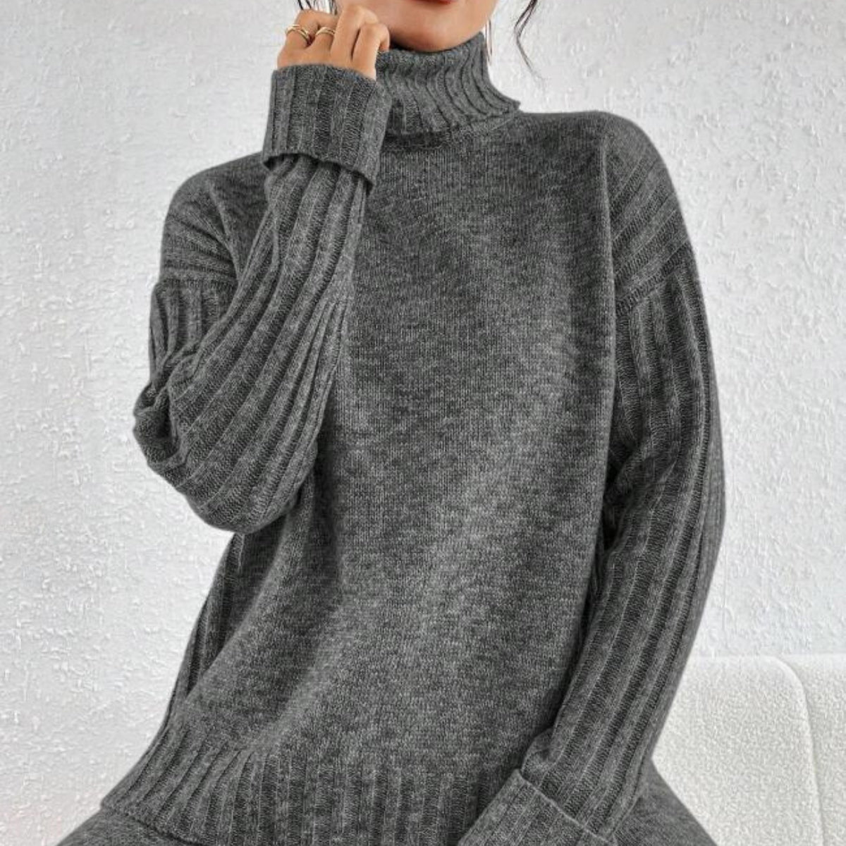 Trendy Women's Winter Greyish Co-ord Set | Ultimate Warmth & Style | Perfect For Winter Wear-06