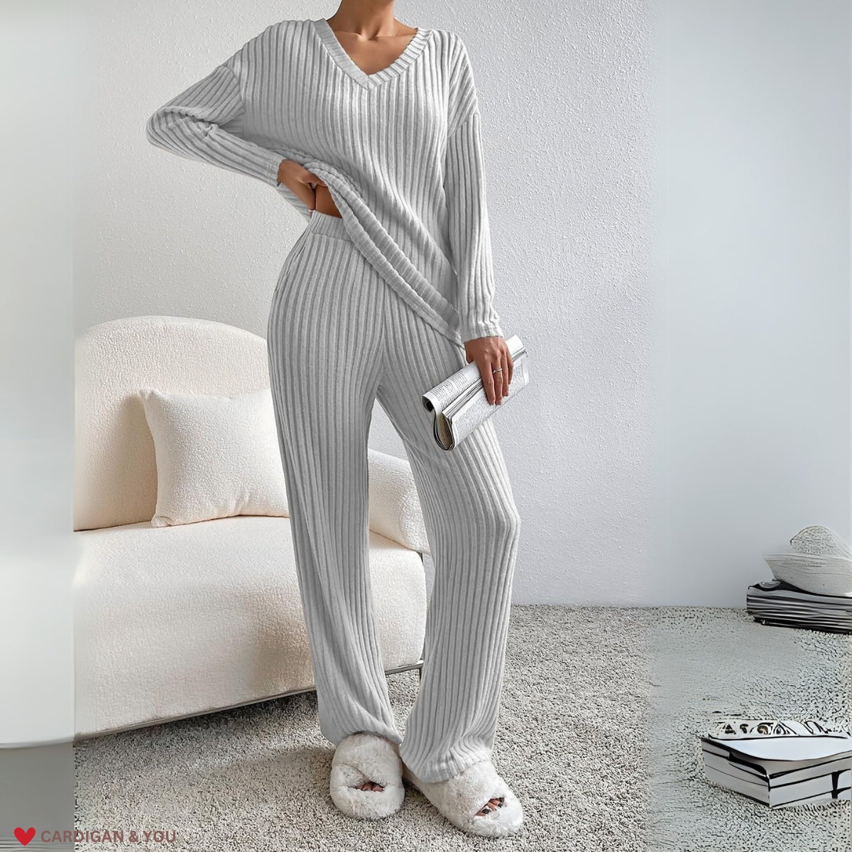 Trendy Women's Light Grey Co-ord Set | Ultimate Warmth & Style | Perfect For Winter Wear-09