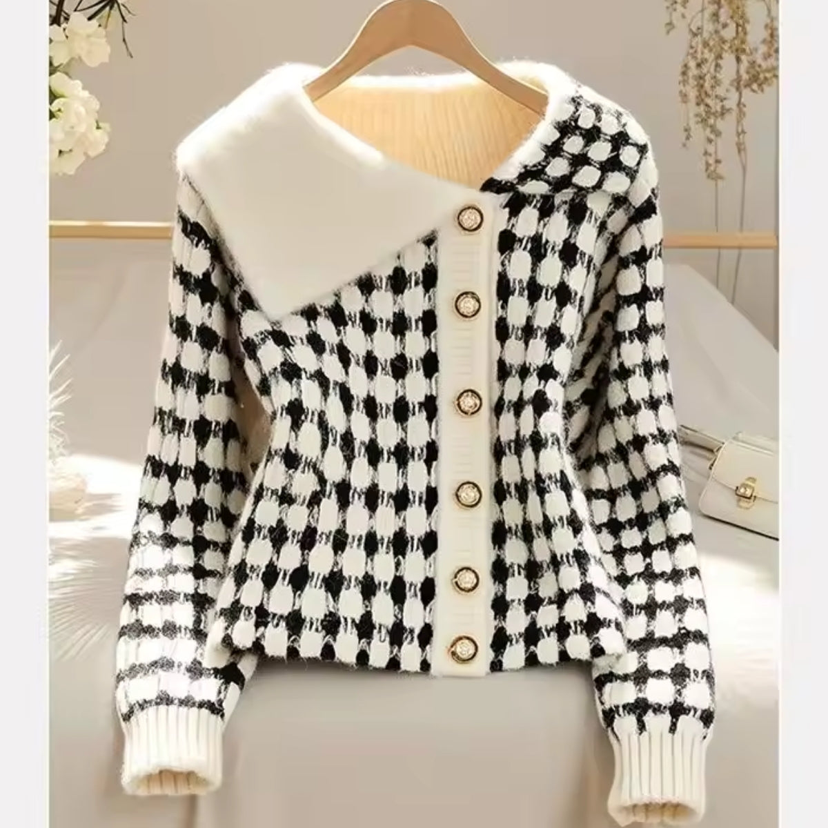 Women Elegant Cardigan Long Sleeve - 073