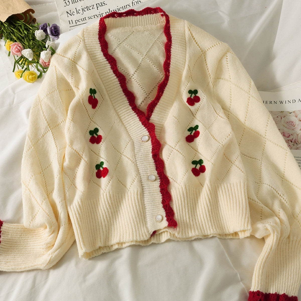 Women Sweet Knit Cardigan Sweater Loose - 025