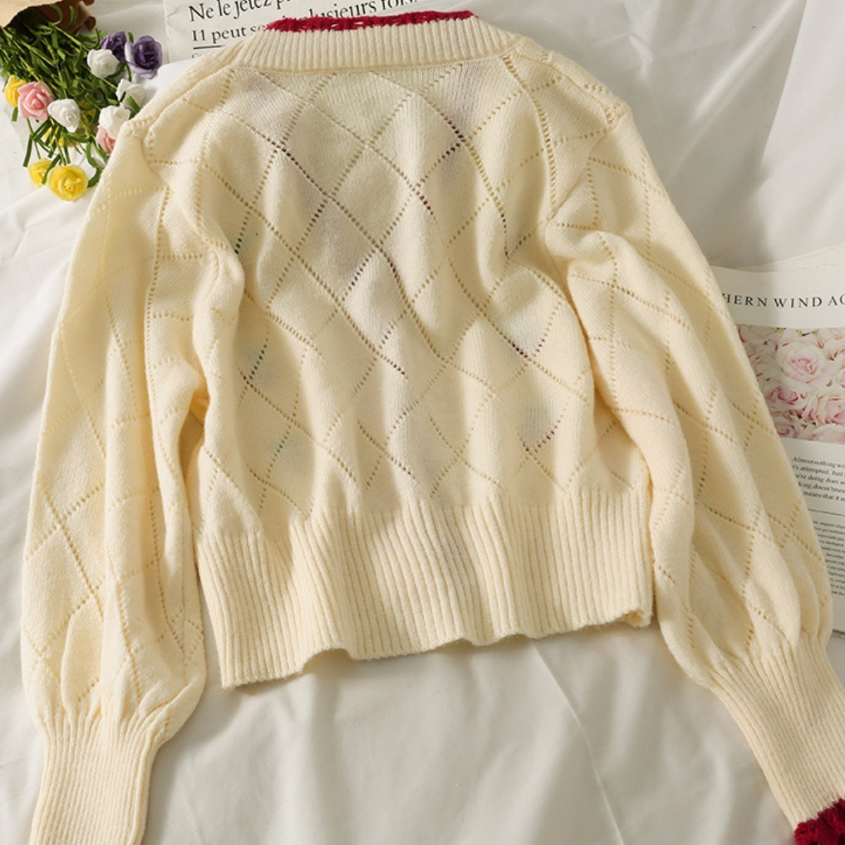 Women Sweet Knit Cardigan Sweater Loose - 025