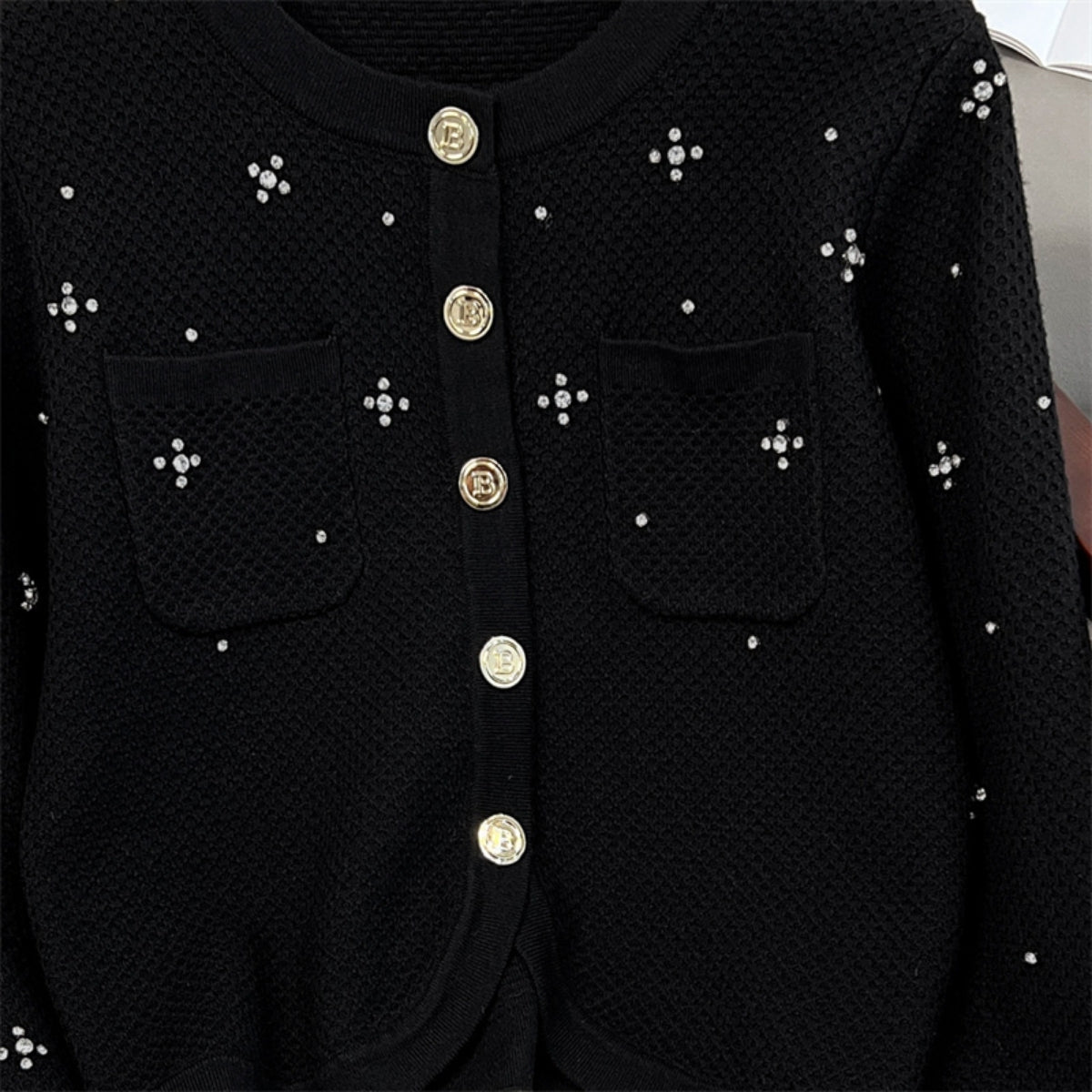 Women Black Cardigan Long Sleeve - 077