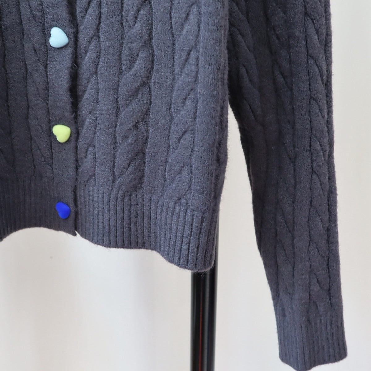 Women’s Sweater Cardigan Casual Knitted | Heart Button - 036